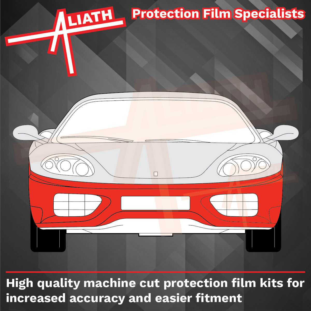 Ferrari 360 Modena 1999-2005, Front Bumper CLEAR Paint Protection