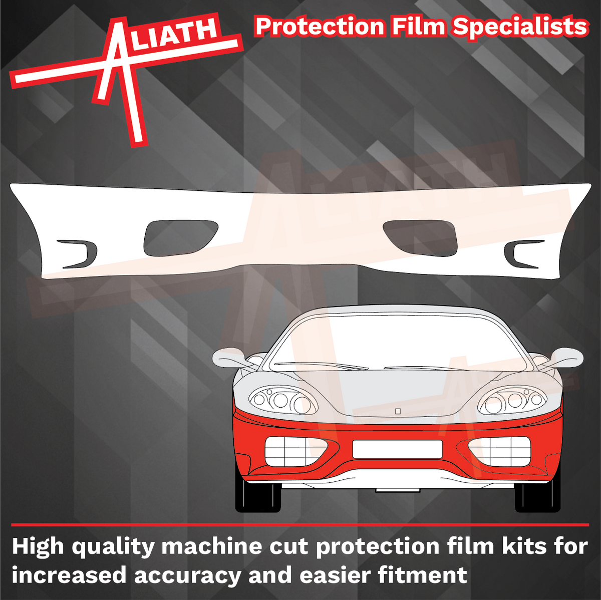 Ferrari 360 Modena 1999-2005, Front Bumper CLEAR Paint Protection