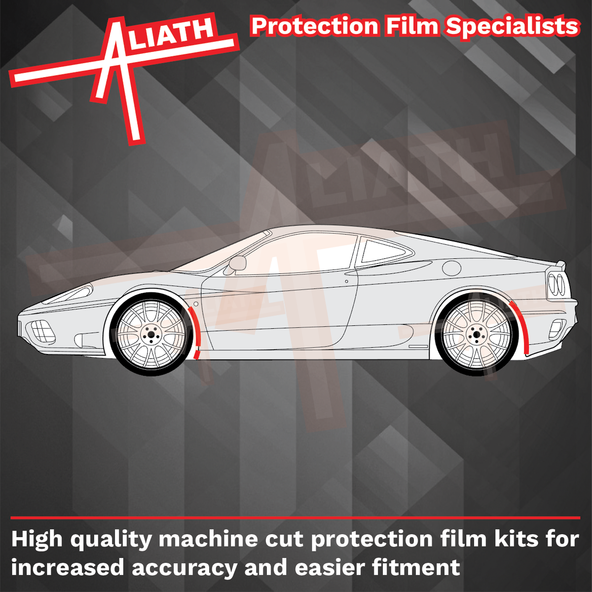 Ferrari 360 Modena 1999-2005, Arch Edges Set OE Style CLEAR Paint Protection