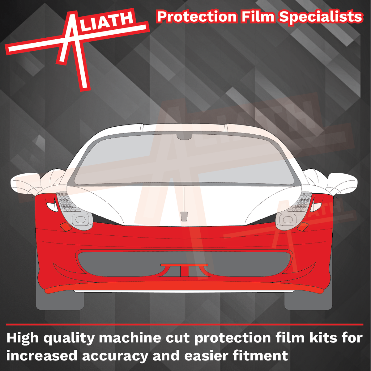 Ferrari 458 Italia 2009-2015, Front Bumper CLEAR Paint Protection