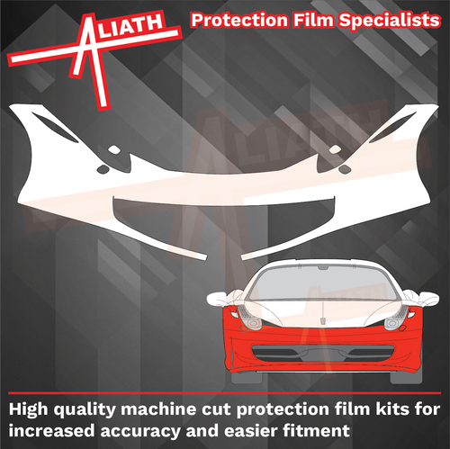 Ferrari 458 Italia 2009-2015, Front Bumper CLEAR Paint Protection
