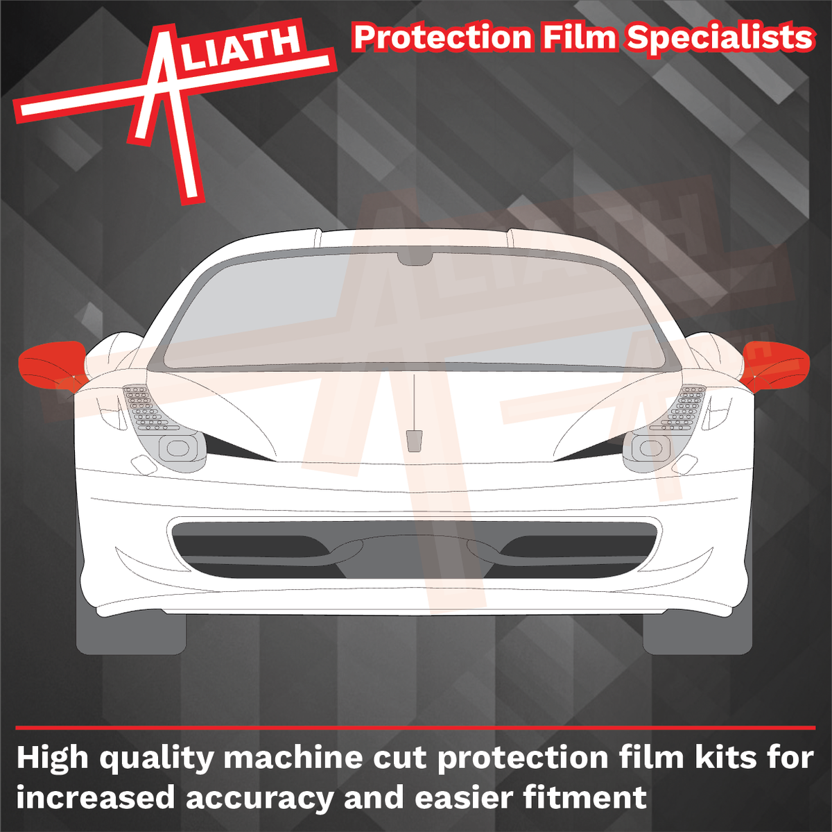 Ferrari 458 Italia 2009-2015 Door Mirror Covers CLEAR Paint Protection