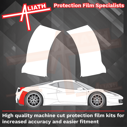 Ferrari 458 Italia 2009-2015, Rear Bumper Side Section CLEAR Paint Protection