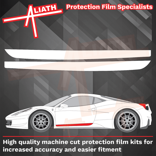 Ferrari 458 Italia 2009-2015, Lower Doors CLEAR Paint Protection