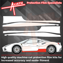 Ferrari 488 GTB / Spider 2015-2019, Side Skirt Trims CLEAR Paint Protection