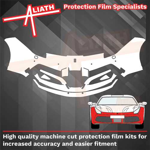 Ferrari 488 GTB / Spider 2015-2019, Front Bumper CLEAR Paint Protection