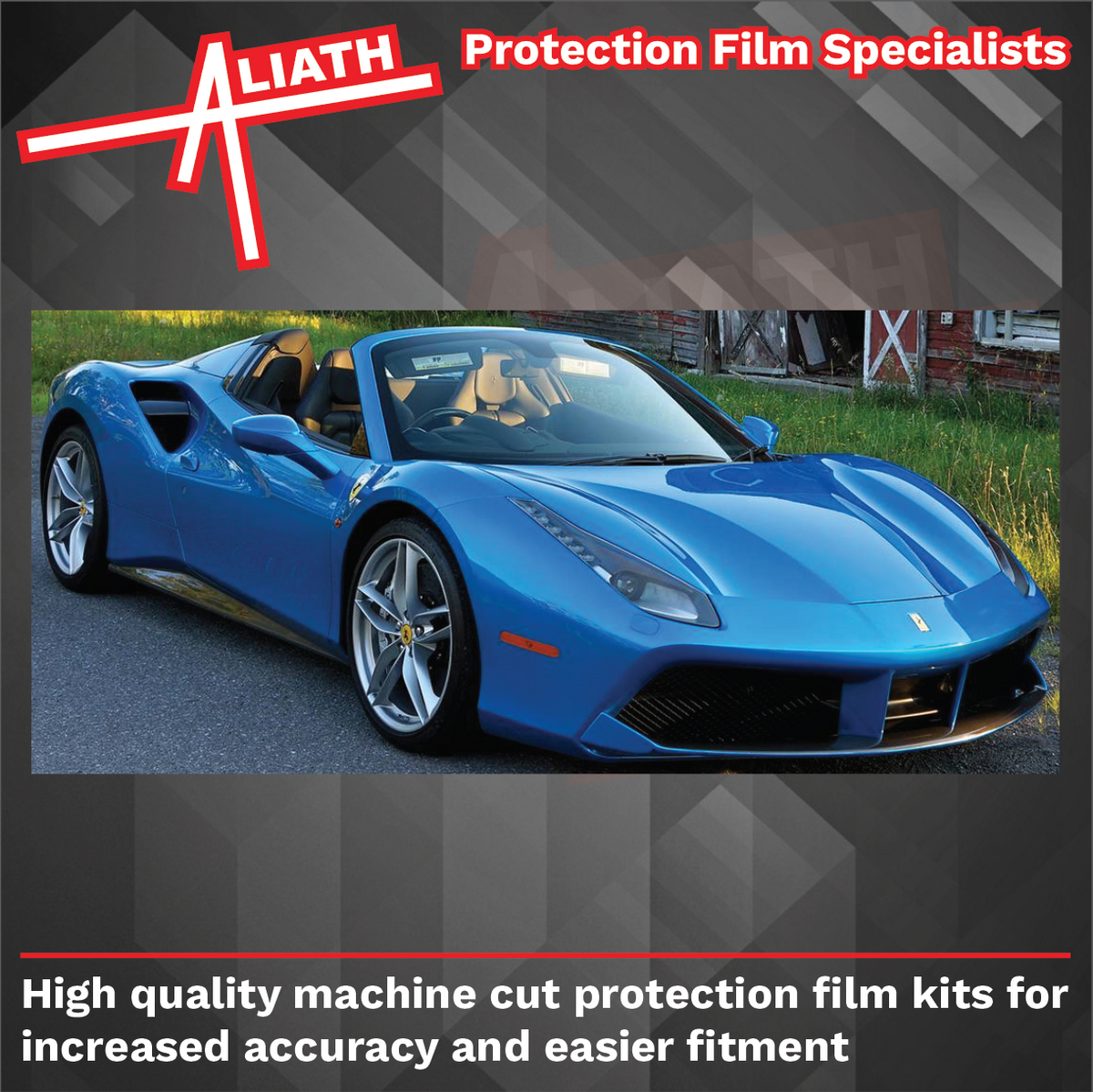 Ferrari 488 GTB / Spider 2015-2019, Side Skirt Trims CLEAR Paint Protection