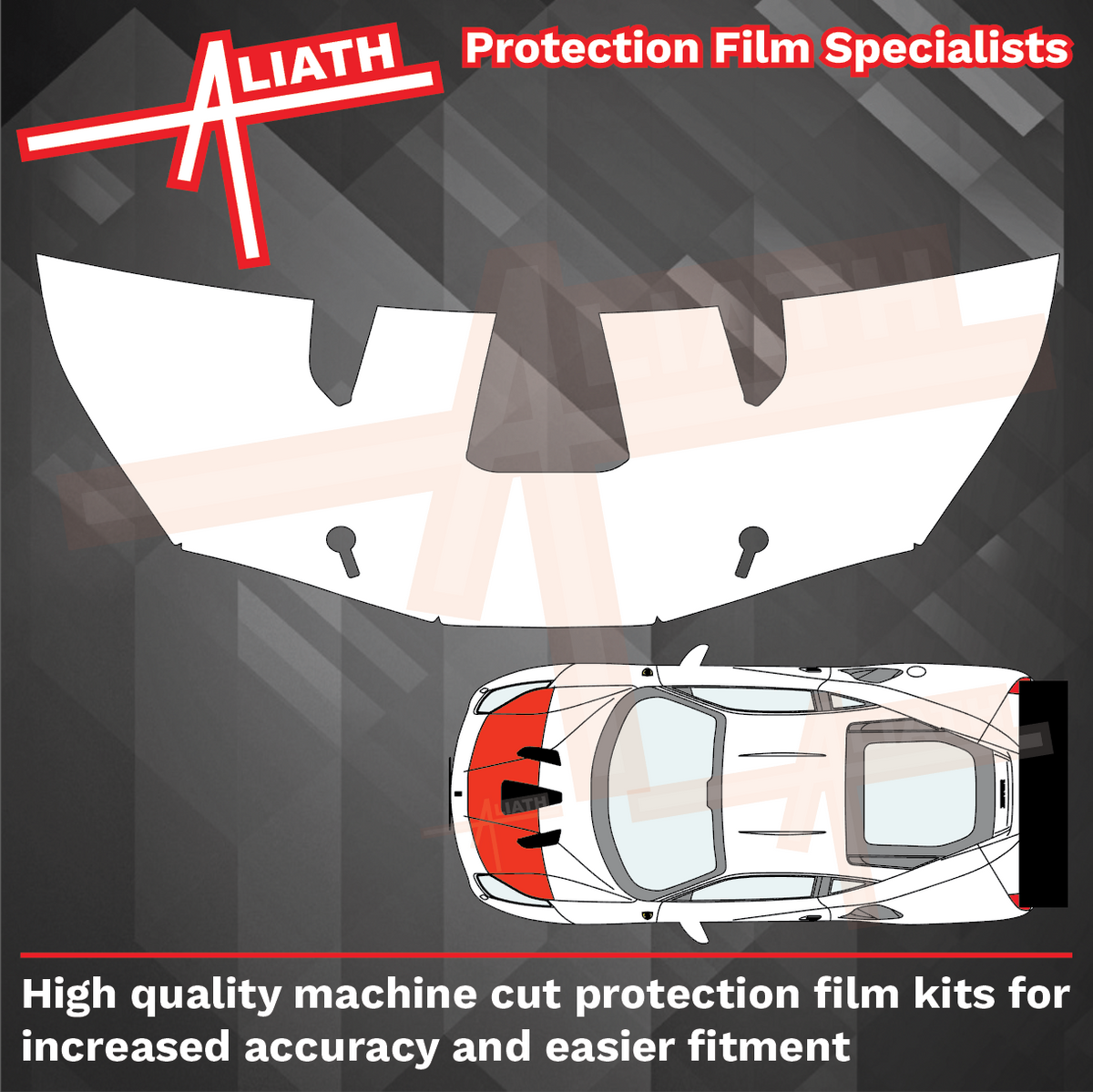 Ferrari 488 Challenge 2015-2019, Bonnet Nose CLEAR Paint Protection
