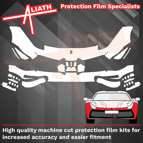 Ferrari 488 Challenge 2015-2019, Front Bumper CLEAR Paint Protection