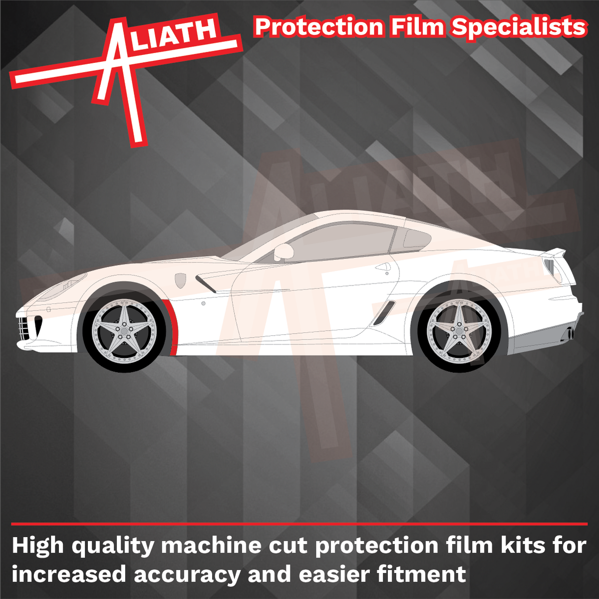 Ferrari 599 (GTB) 2006-2012, Front Arch Sections CLEAR Paint Protection
