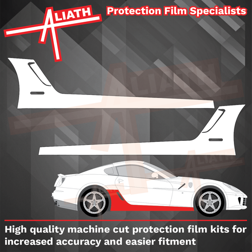 Ferrari 599 (GTB) 2006-2012, Side Sill Skirt Trims CLEAR Paint Protection