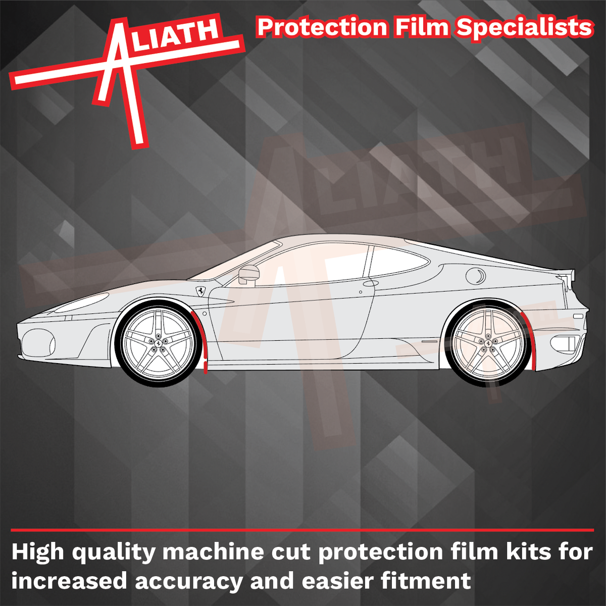 Ferrari F430 430 2004-2009, Arch Edge Set CLEAR Paint Protection