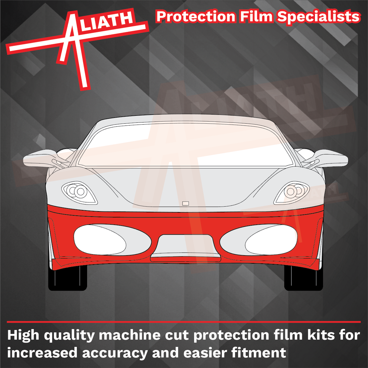 Ferrari F430 430 2004-2009, Front Bumper CLEAR Paint Protection