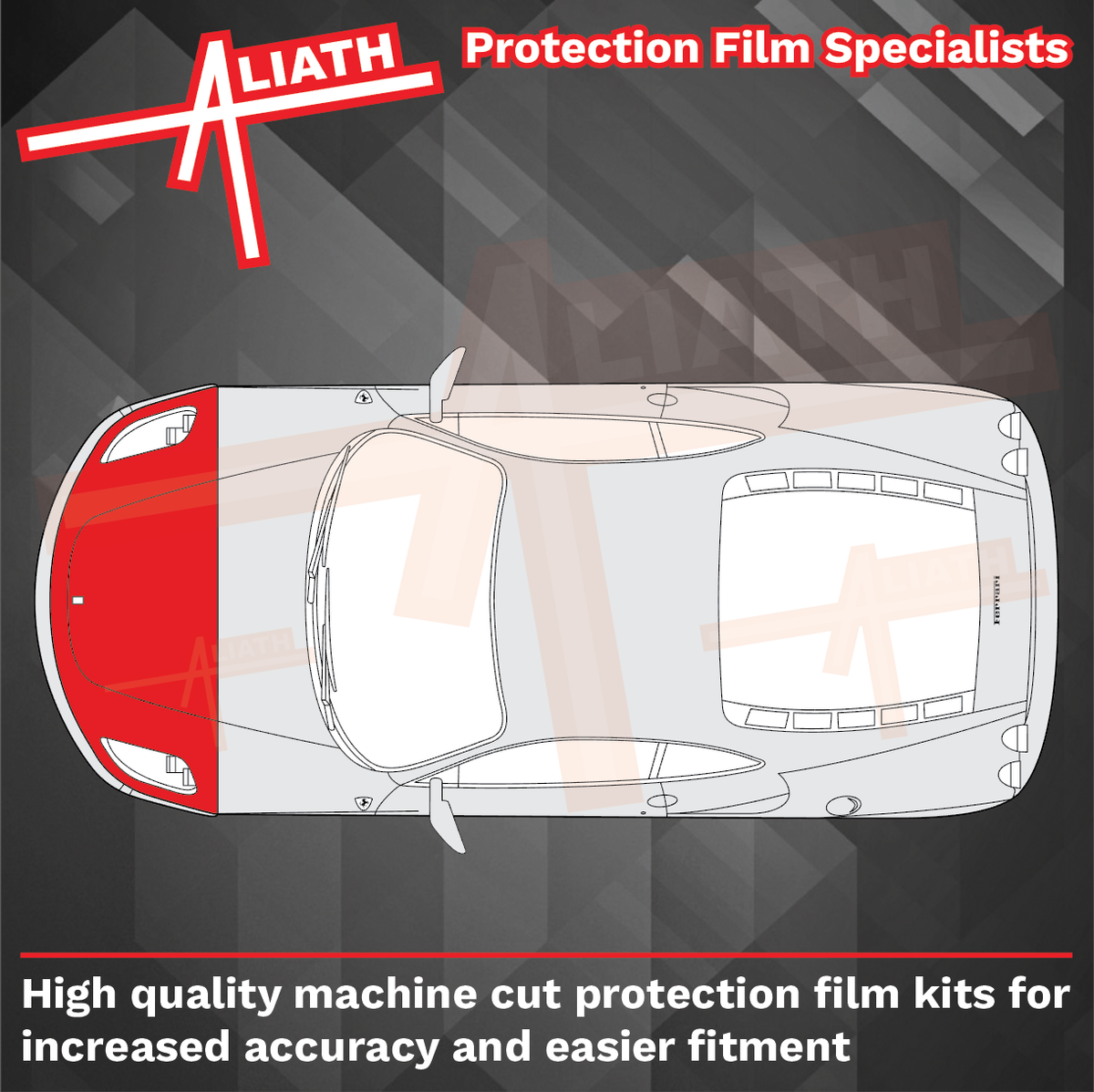 Ferrari F430 430 2004-2009, Bonnet & Wings (Large) CLEAR Paint Protection