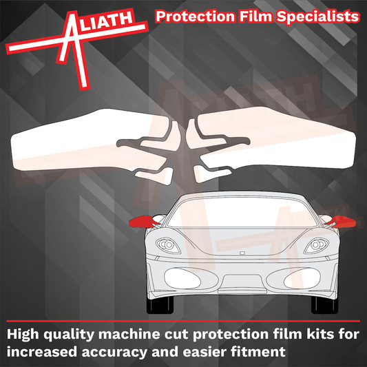 Ferrari F430 430 2004-2009, Mirror Covers (No Text) CLEAR Paint Protection