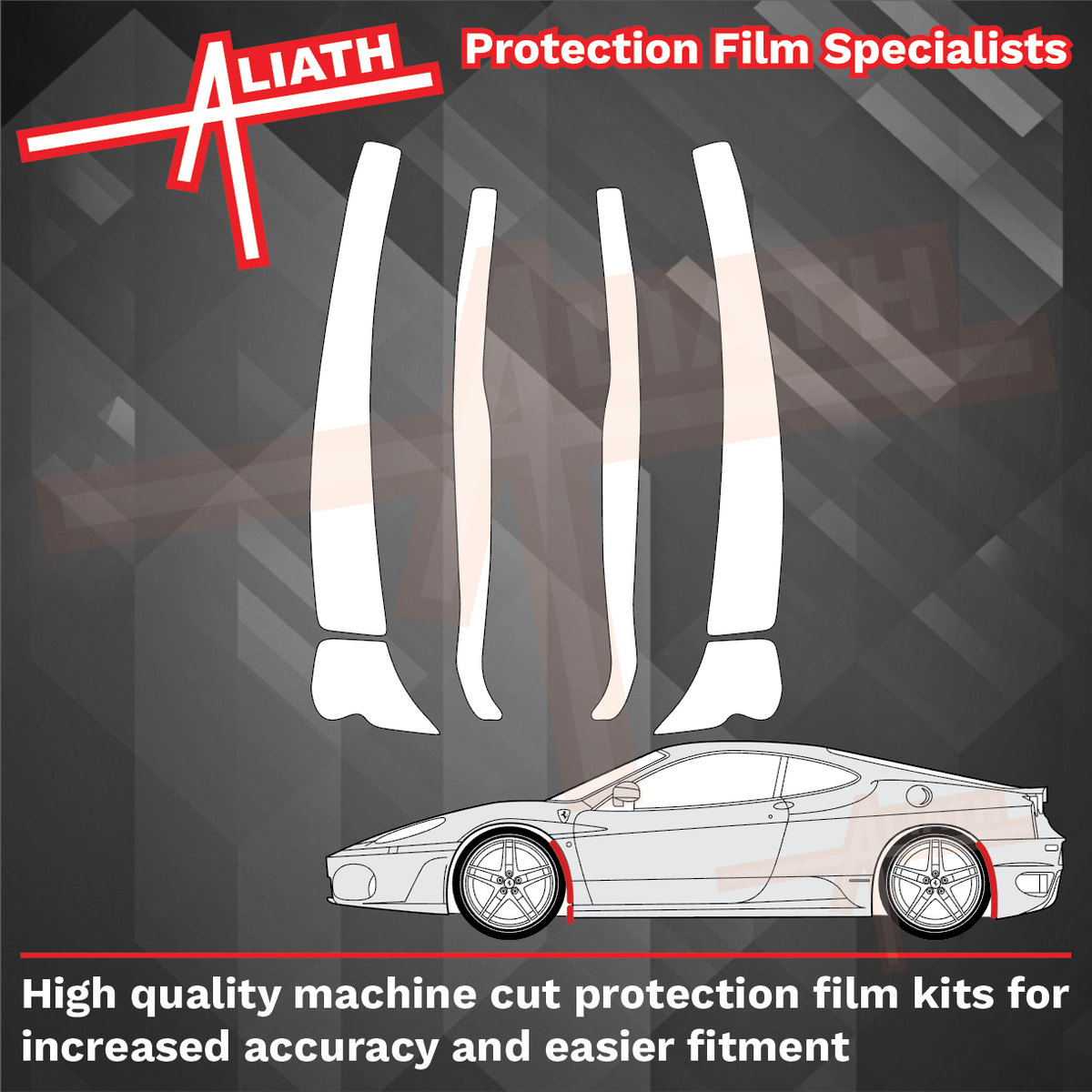 Ferrari F430 430 2004-2009, Arch Edge Set CLEAR Paint Protection