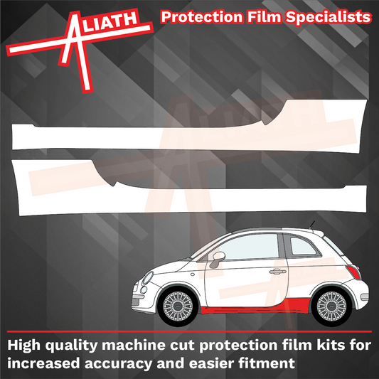 Fiat 500 2008-2016, Side Sill Panels CLEAR Paint Protection