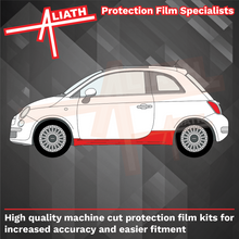 Fiat 500 2008-2016, Side Sill Panels CLEAR Paint Protection