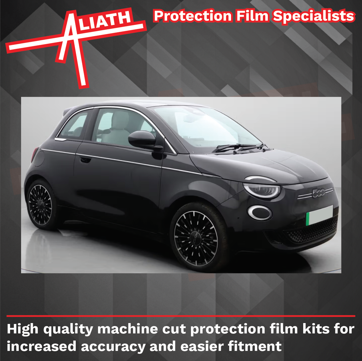 Fiat 500E 2020-Present, Side Sill Skirt Panels CLEAR Paint Protection