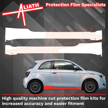 Fiat 500E 2020-Present, Side Sill Skirt Panels CLEAR Paint Protection