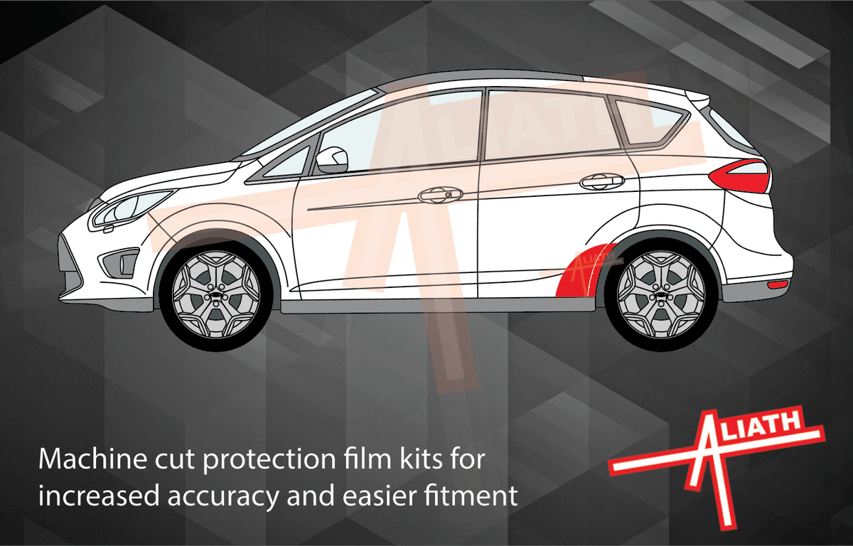 Ford C-Max (Mk2) 2010-2019, Rear QTR / Wing Arch CLEAR Paint Protection