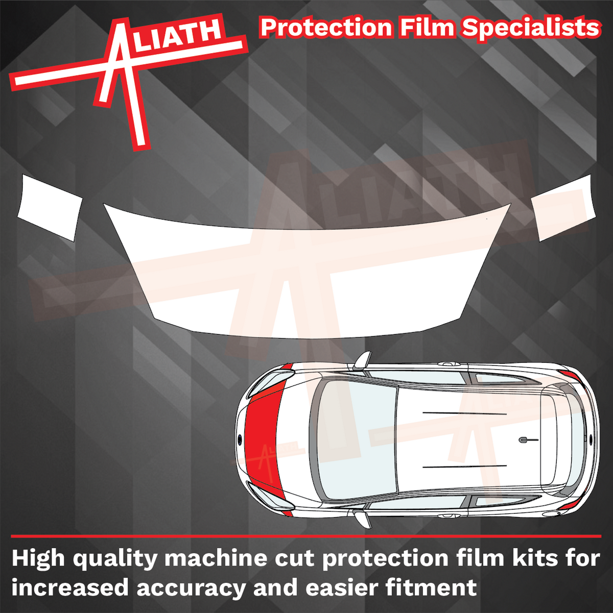 Ford Fiesta (Type Mk8) 2018-2022, Bonnet & Wings Front Nose CLEAR Paint Protection