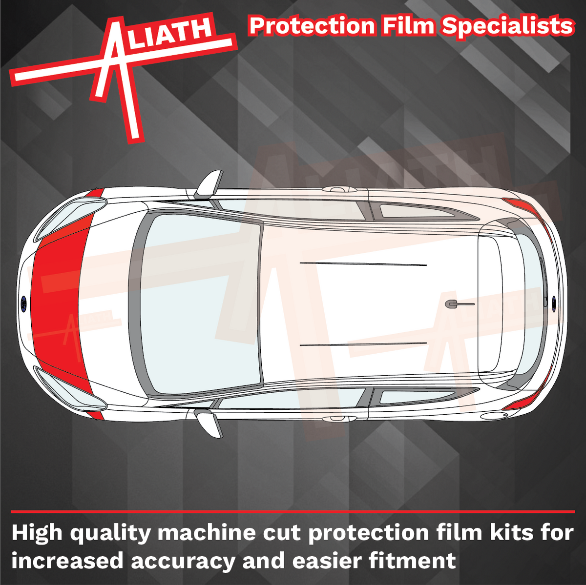 Ford Fiesta (Type Mk8) 2018-2022, Bonnet & Wings Front Nose CLEAR Paint Protection