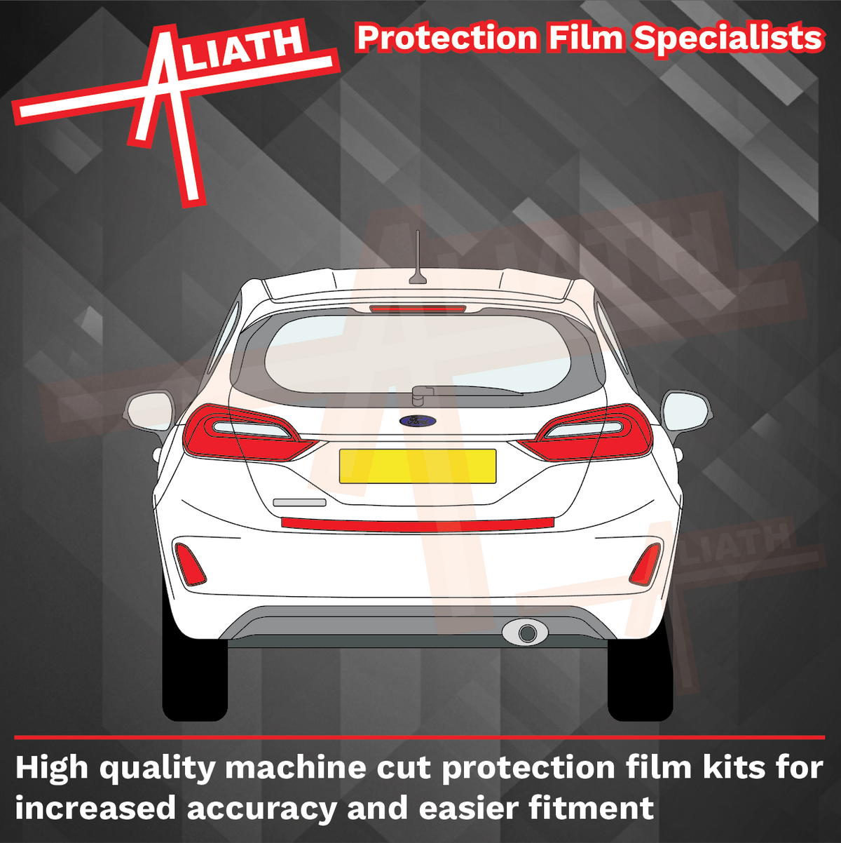 Ford Fiesta (Type Mk8) 2018-, Rear Bumper Upper CLEAR Paint Protection