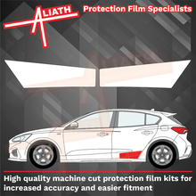 Ford Focus (MK4) 2019-Present, Rear Door Lower Sections CLEAR Paint Protection