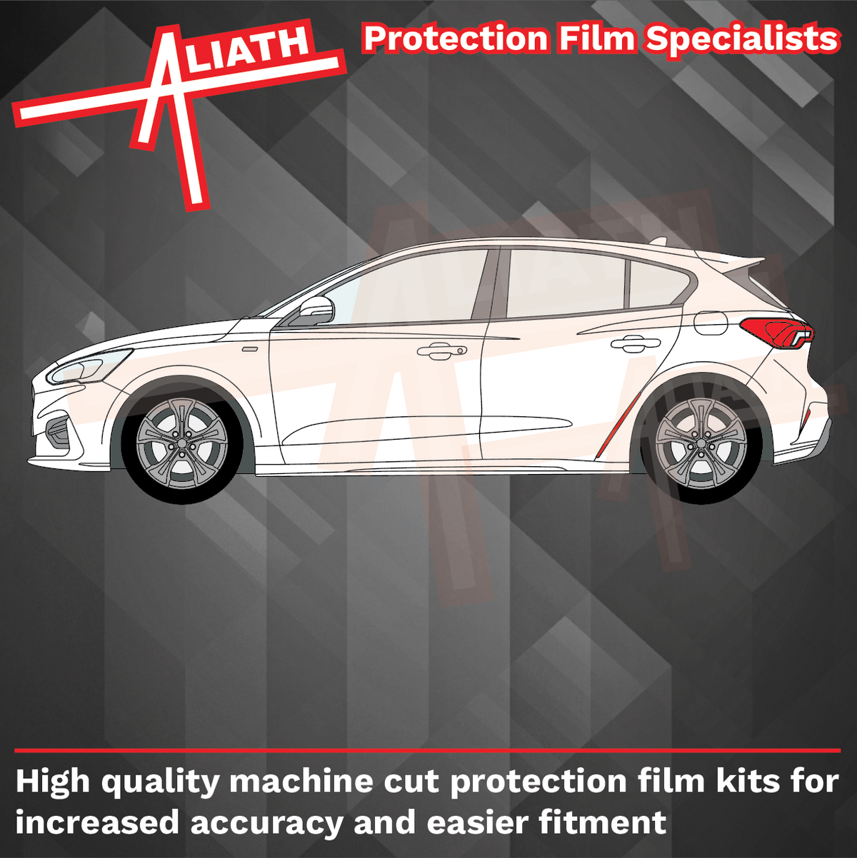 Ford Focus (MK4) 2019-Present, Rear QTR / Wing Arch Edge CLEAR Stone Protection
