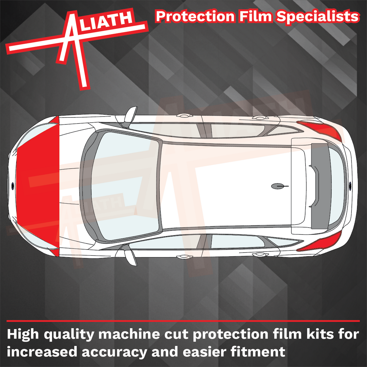 Ford Focus RS MK3 (2016-2020) Bonnet & Wings Front CLEAR Paint Protection