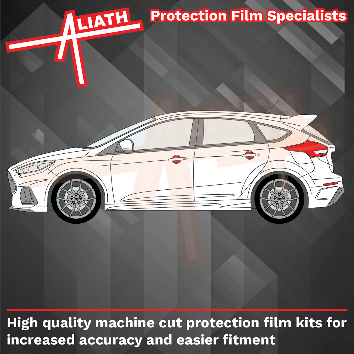 Ford Focus RS MK3 (2016-2020) Door Handle Cups CLEAR Paint Protection