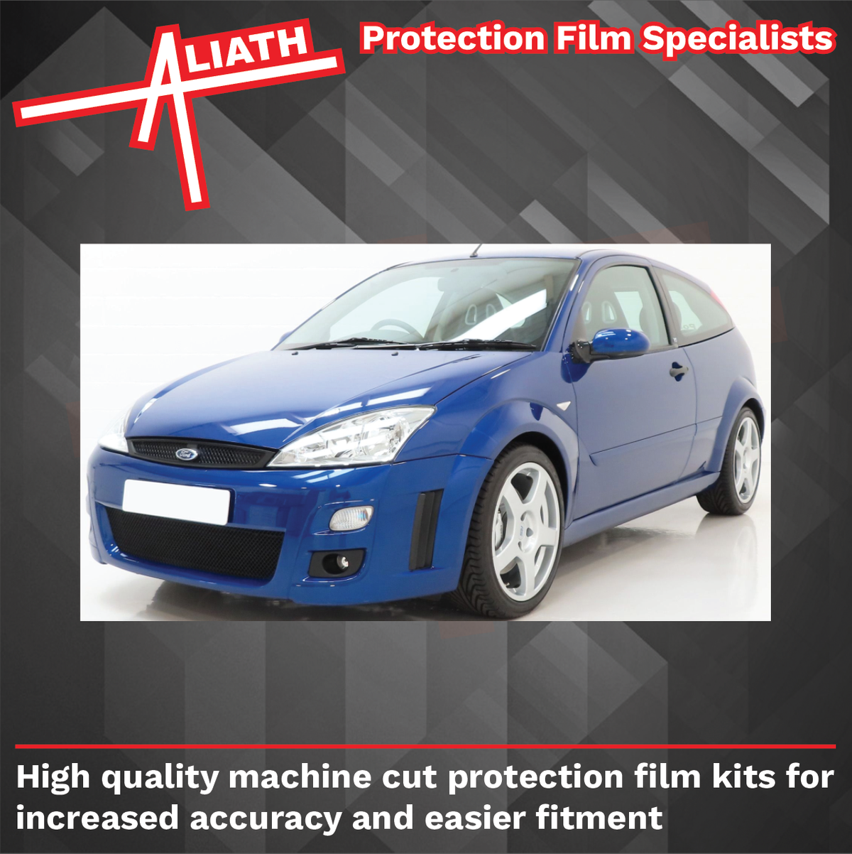 Ford Focus RS MK1 2002-2005, Rear Arch / QTR BLACK Paint Protection