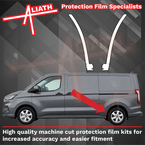 Ford Transit Custom 2023-Present, OE Style Rear Side Panel Arch CLEAR Paint Protection
