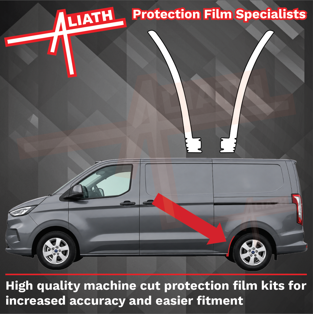 Ford Transit Custom 2023-Present, OE Style Rear Side Panel Arch CLEAR Paint Protection