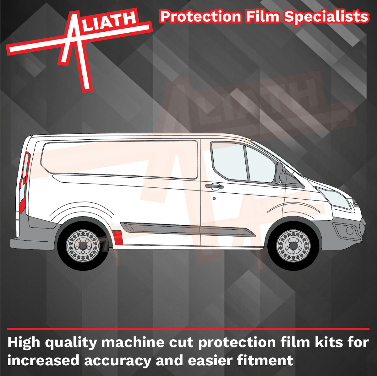 Ford Transit Custom (MK4) 2014-2023, OE Style Rear Side Panel Arch CLEAR Paint Protection