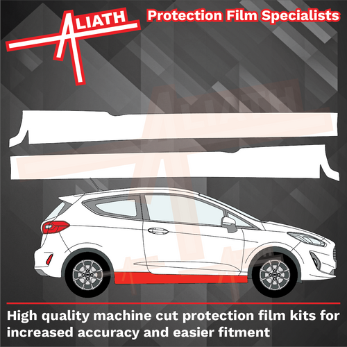 Ford Fiesta ST (Type Mk8) 2018-, Side Sill Skirt Trims CLEAR Paint Protection