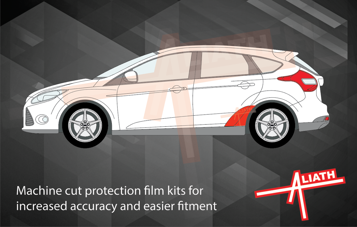 Ford Focus (Mk3) 2011-Present, Rear QTR / Wing Arch CLEAR Paint Protection