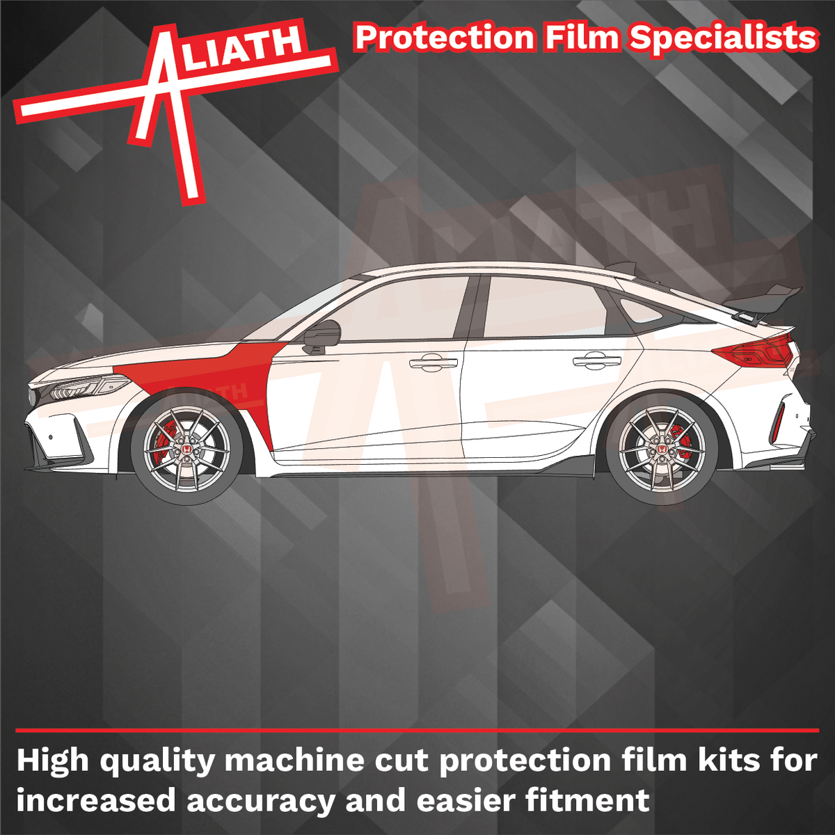 Honda Civic Type R (FL5) 2022-Present, Front Wings CLEAR Paint Protection