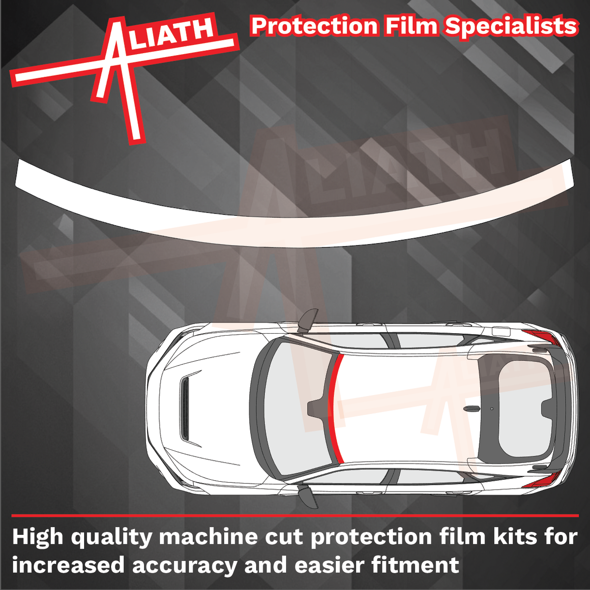 Honda Civic (FL5) 2022-Present, Roof Front CLEAR Paint Protection