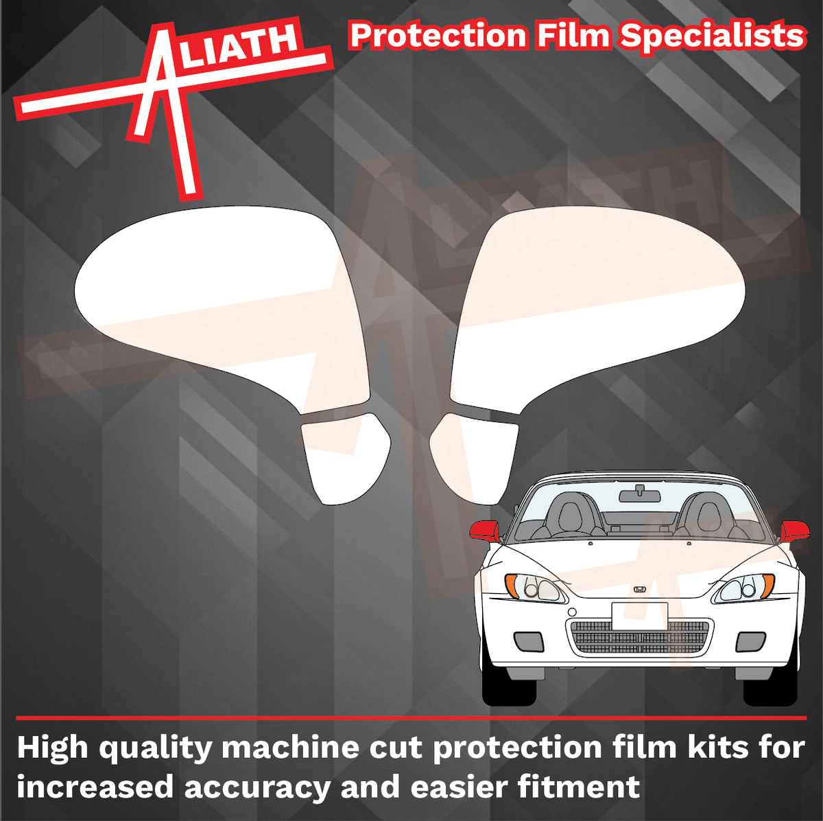 Honda S2000 1999-2009, Door Mirror Caps CLEAR Paint Protection
