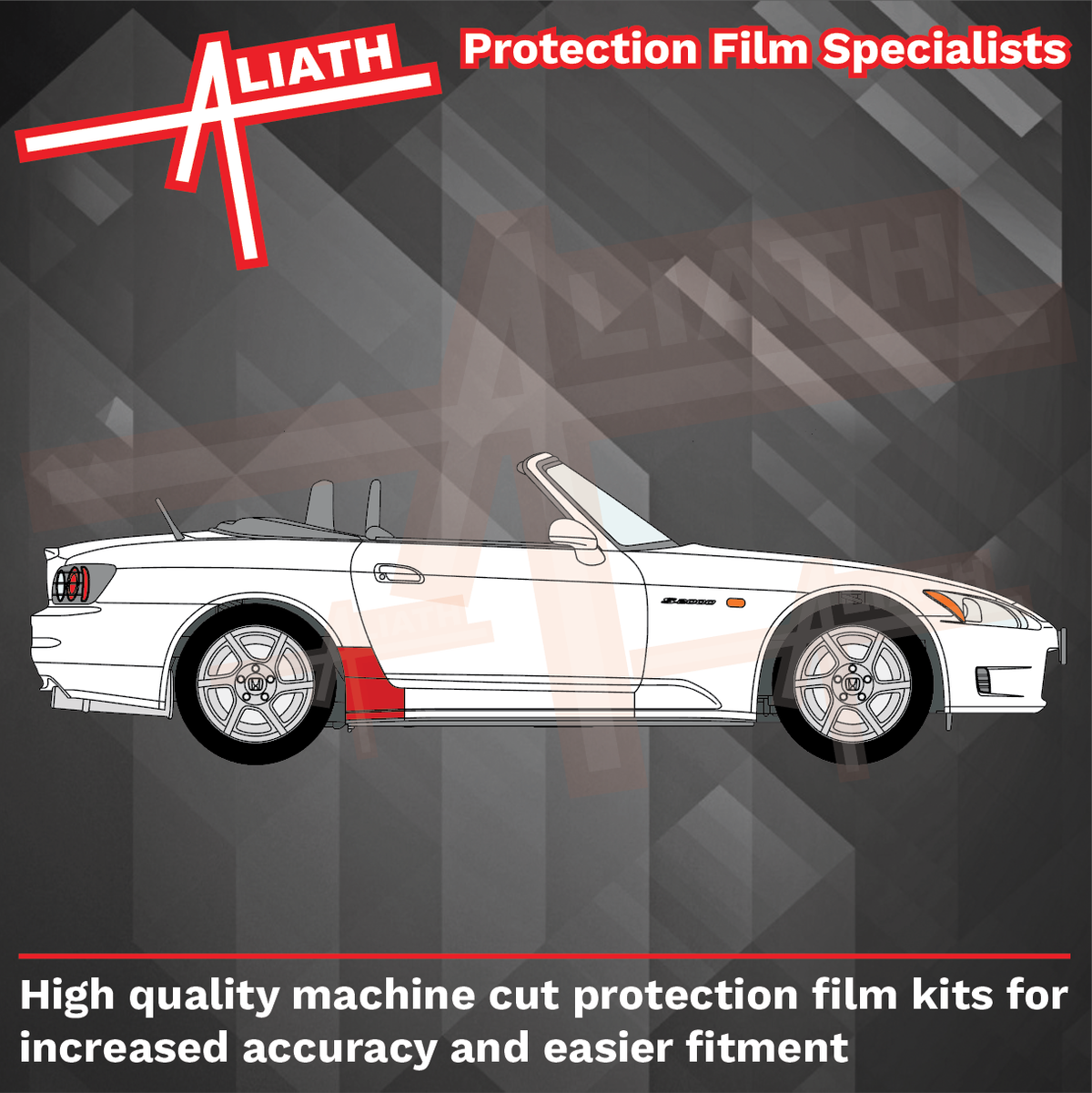 Honda S2000 1999-2009, Rear QTR Arches CLEAR Paint Protection