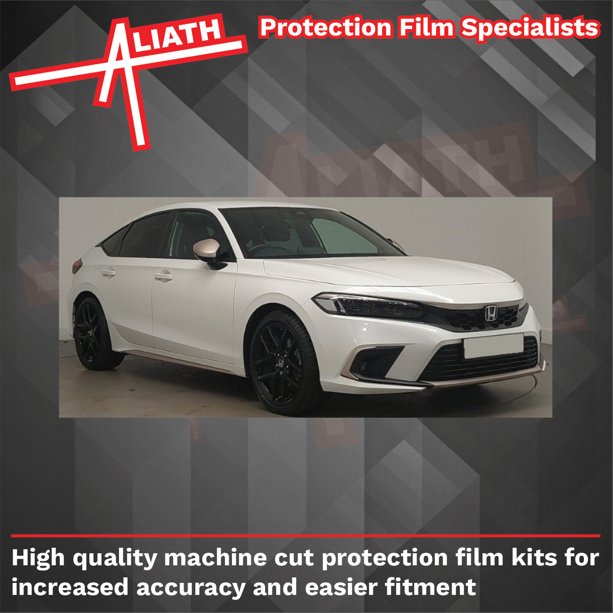 Honda Civic (Type FL5) 2022-present, Rear Bumper Upper BLACK Paint Protection