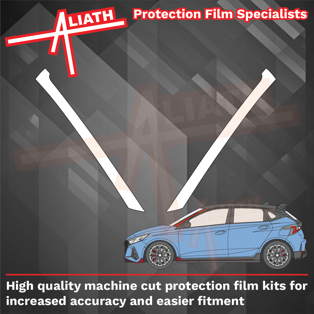 Hyundai i20 & i20N 2020-Present, A-Pillars CLEAR Paint Protection