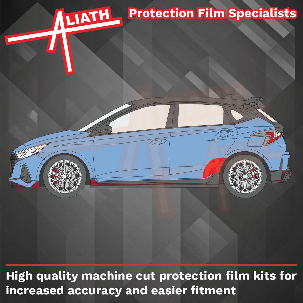 Hyundai i20N 2020-Present, Rear QTR & Door Arches CLEAR Paint Protection