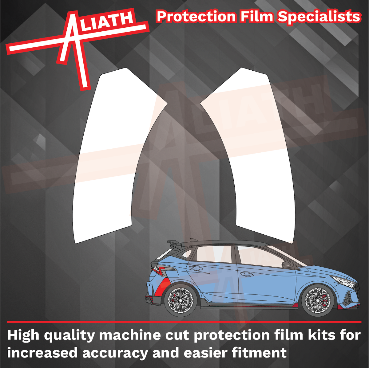 Hyundai i20N 2020-Present, Rear Bumper Arches CLEAR Paint Protection