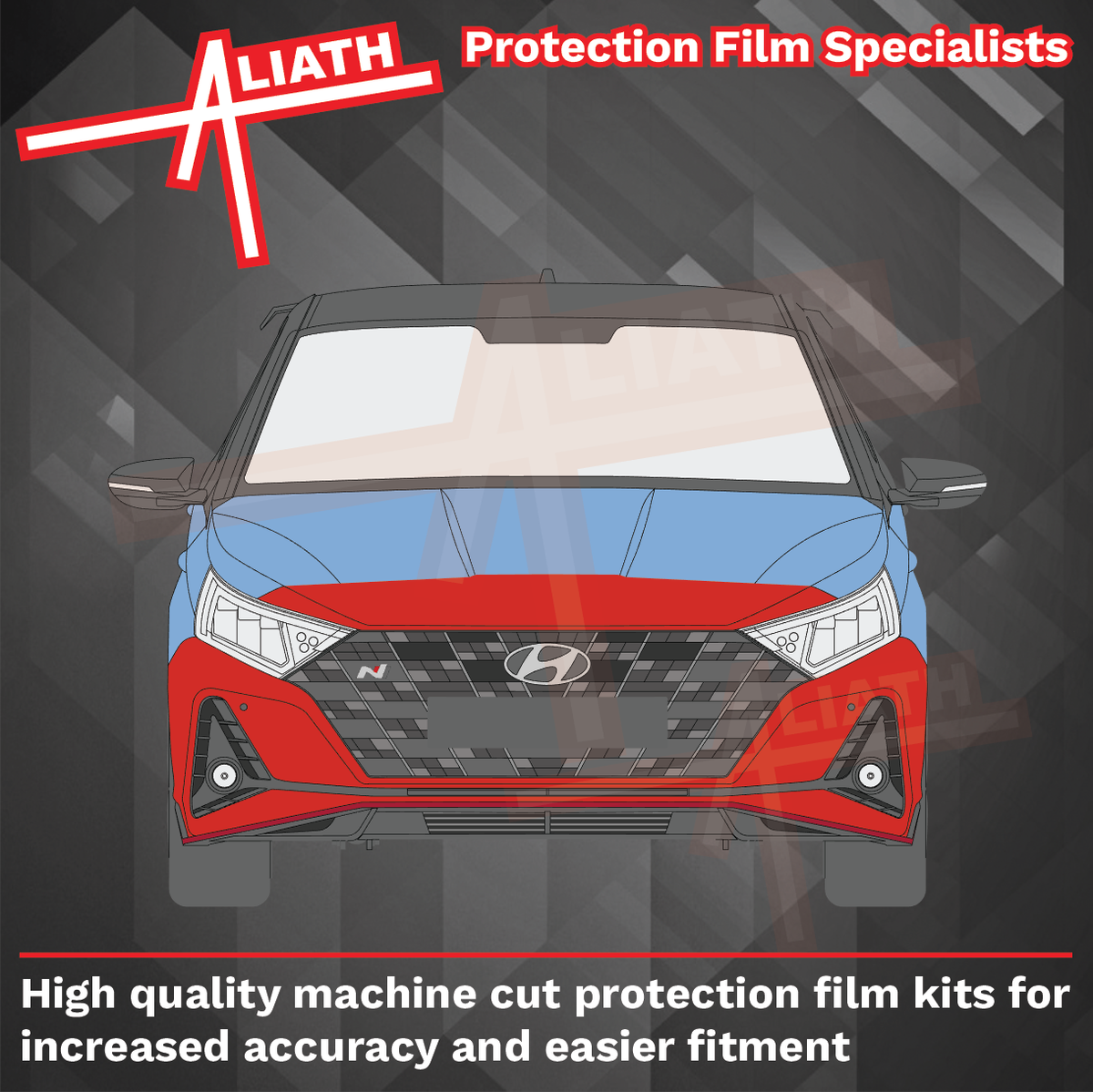 Hyundai i20N & N-Line 2020-Present, Front Bumper CLEAR Paint Protection