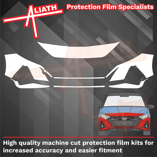 Hyundai i20N & N-Line 2020-Present, Front Bumper CLEAR Paint Protection