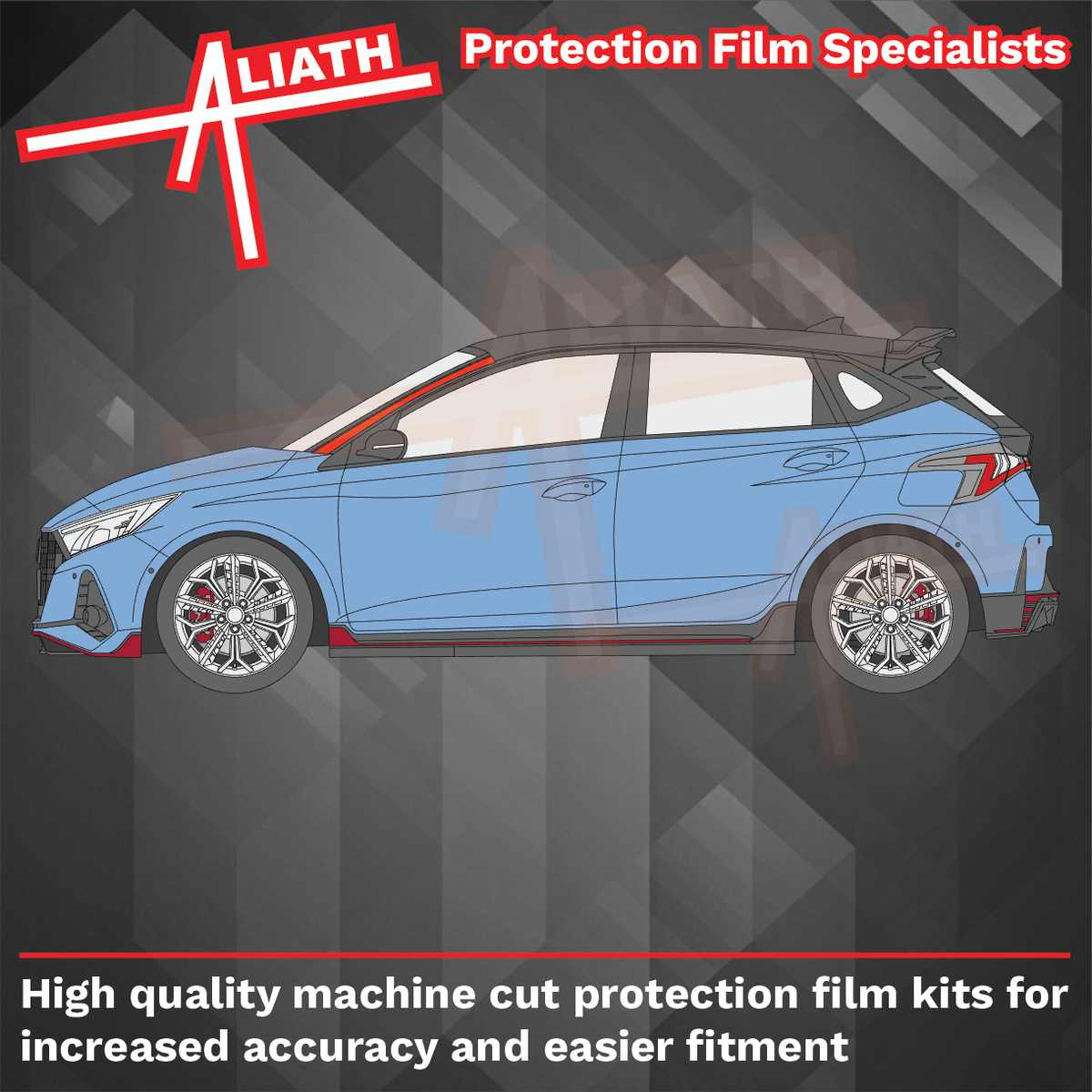 Hyundai i20 & i20N 2020-Present, A-Pillars CLEAR Paint Protection