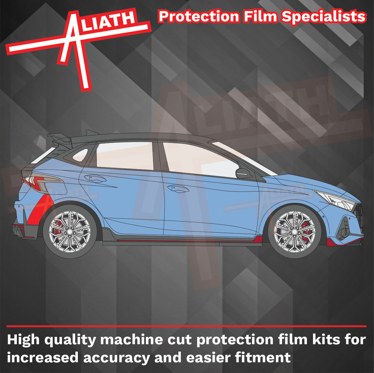 Hyundai i20N 2020-Present, Rear Bumper Arches CLEAR Paint Protection